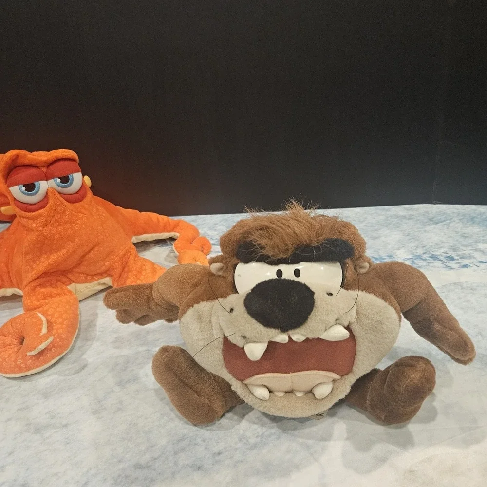 Vintage 1997 Taz Tasmanian Devil Plush Looney Tunes Warner Bros Stuffed Animal‎